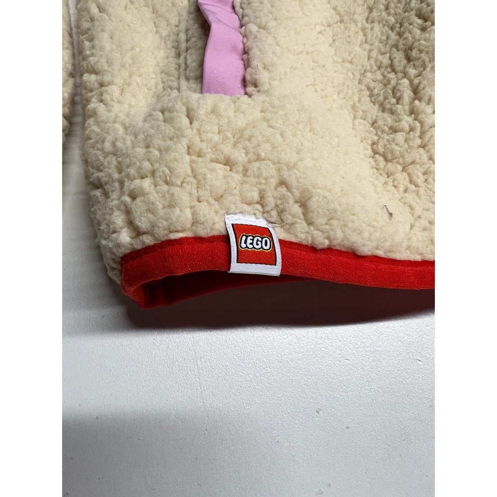 Lego Collection Deep Pile Sherpa Women Size XS Fleece Coat Contrast Pocket - Picture 3 of 6